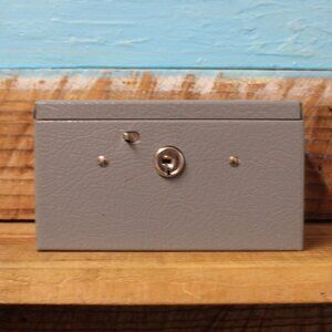 Industrial Style Coin Bank,Vintage Metal Money Box,Buddy Products 5.5x3 No Key